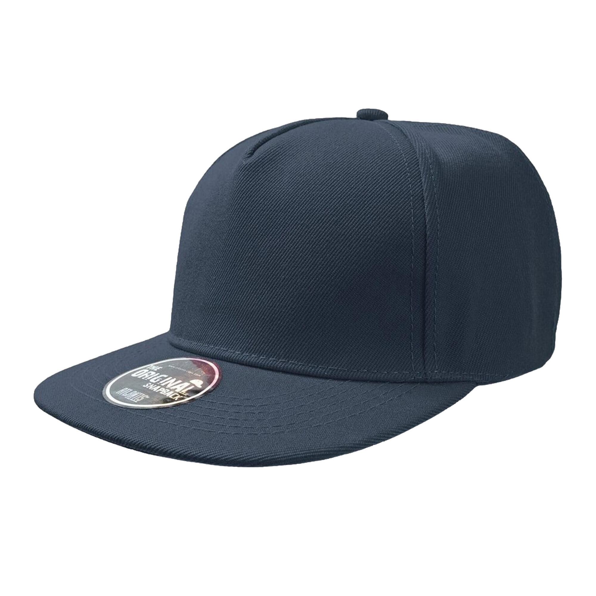 ATLANTIS Flat Visor 5 Panel Cap (Pack of 2) (Navy)