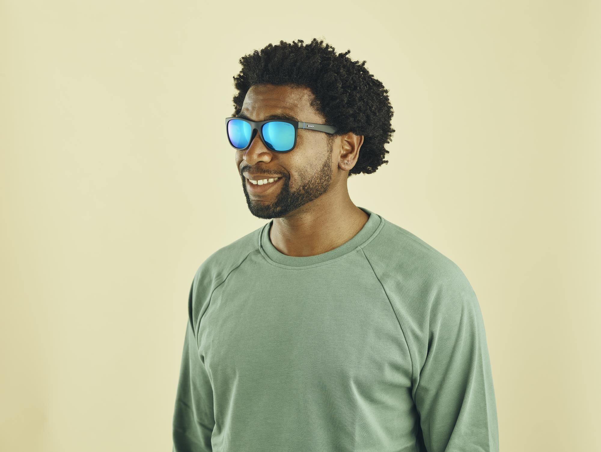 Rockford Unisex Hiking Sunglasses - Matte Black, Blue Cat.3 4/5