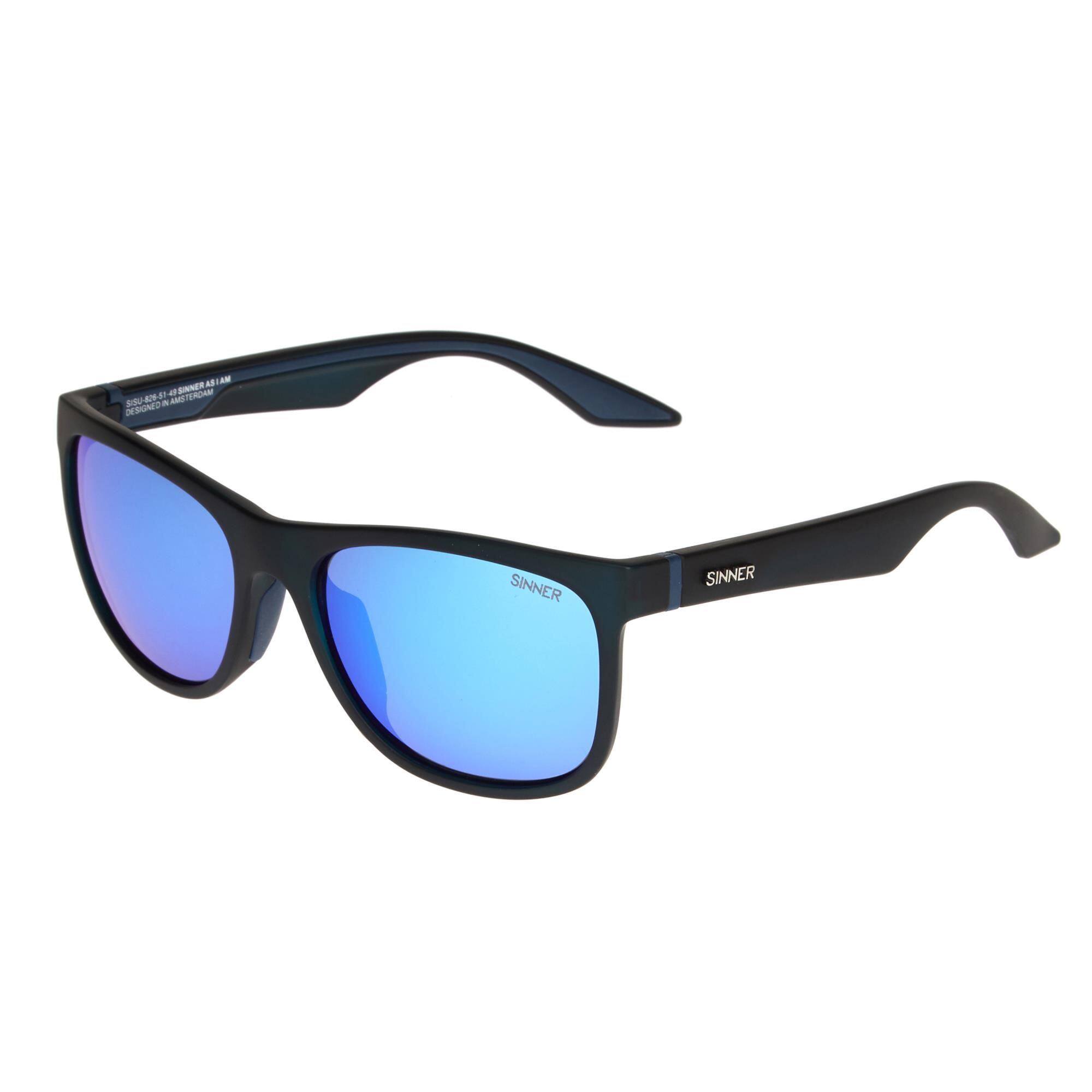SINNER Rockford Unisex Hiking Sunglasses - Matte Black, Blue Cat.3