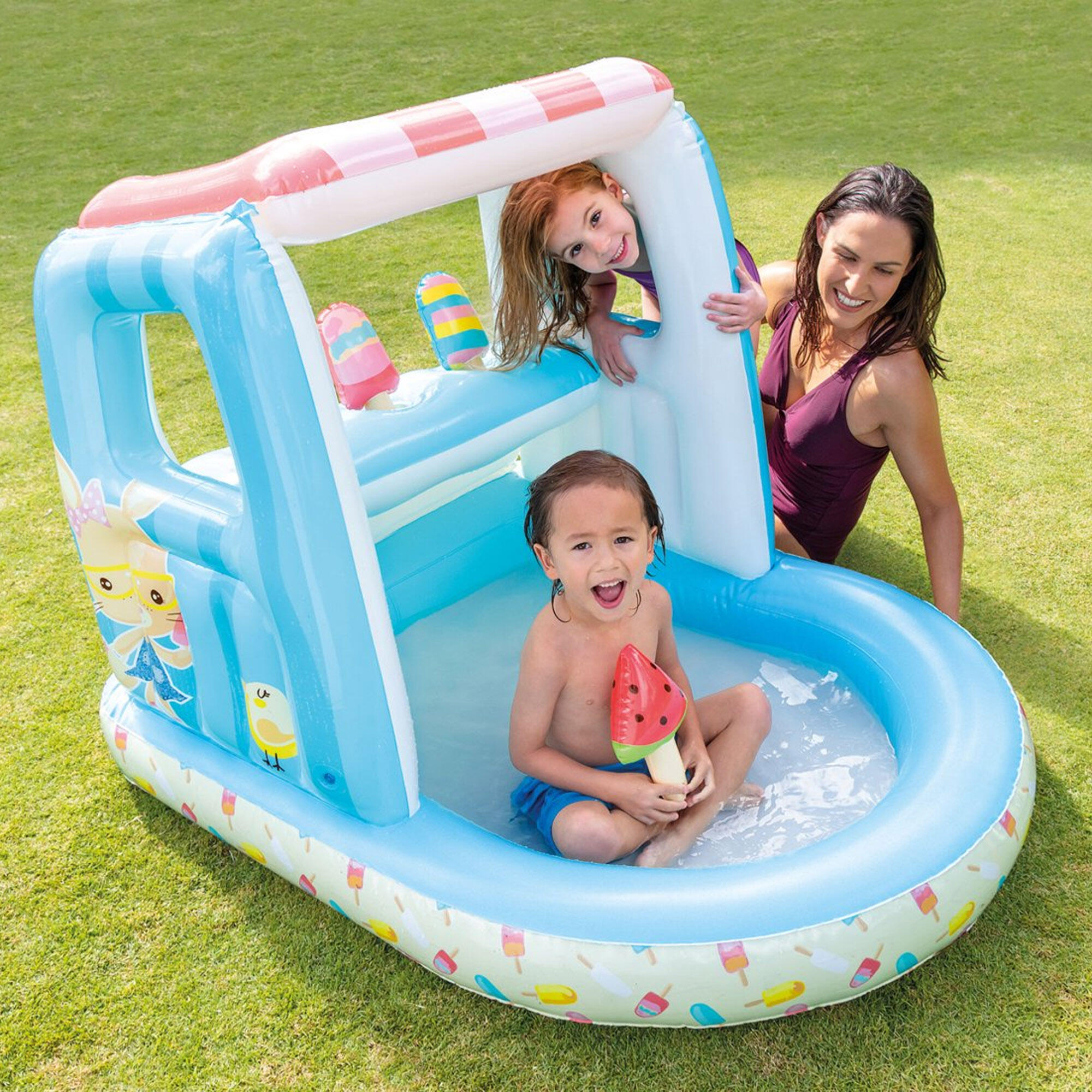 Centro de juegos Intex heladería hinchable con 3 helados 3/6