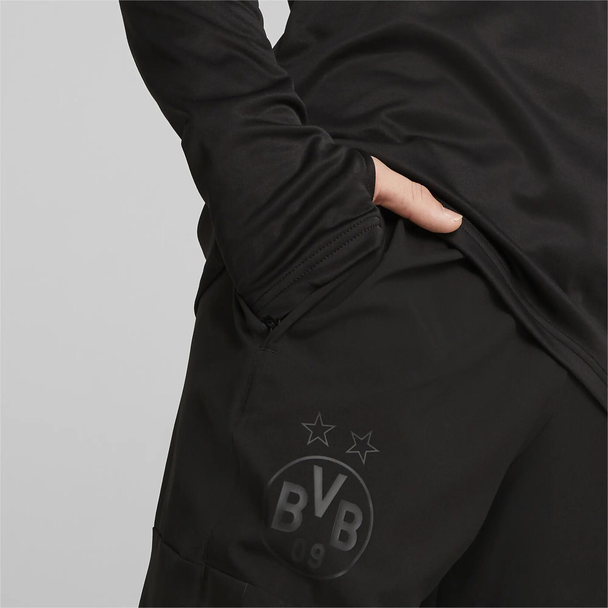 Borussia Dortmund Prematch geweven broek voor heren PUMA Black 4/6