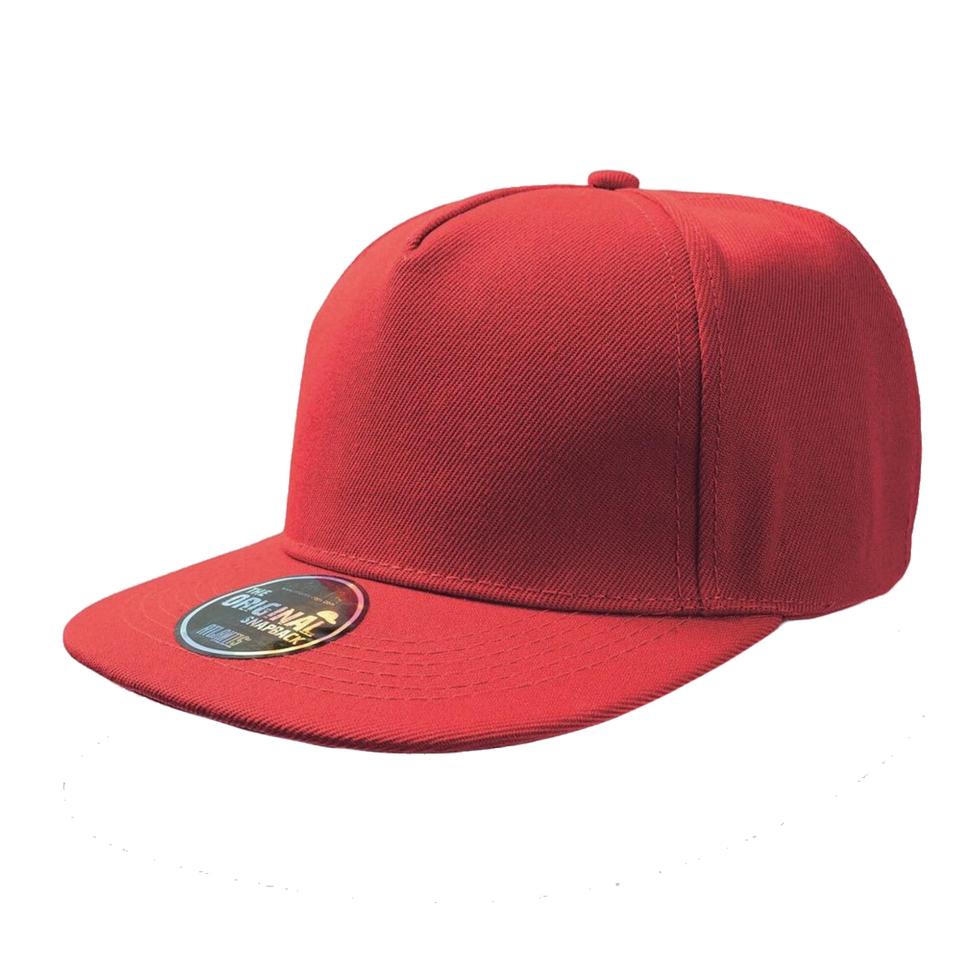 ATLANTIS Flat Visor 5 Panel Cap (Pack of 2) (Red)