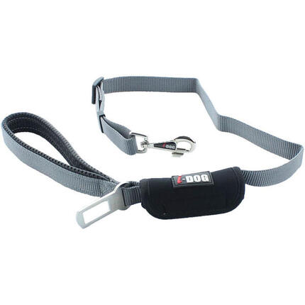 Laisse Confort Boucle Sécurité Auto I-DOG - Gris 70 à 100cm