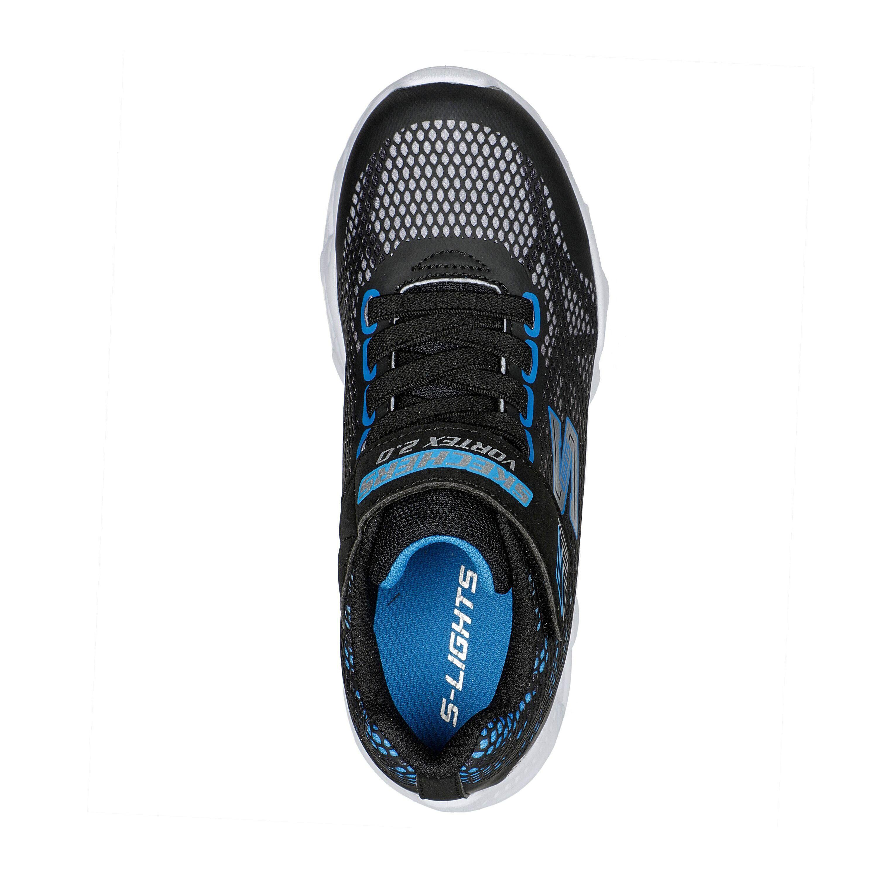 SKECHERS Kids VORTEX 2.0 Sneakers Noir / Bleu / Argentin 4/5