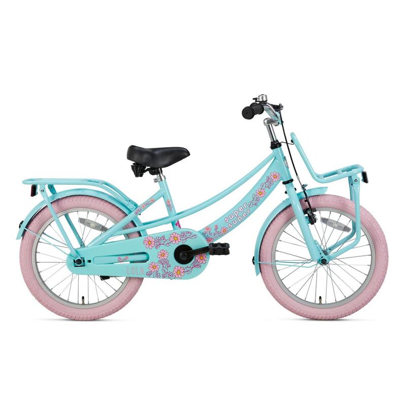 SuperSuper Lola Kinderfiets - Meisjes - 18 inch - Mint / Roze