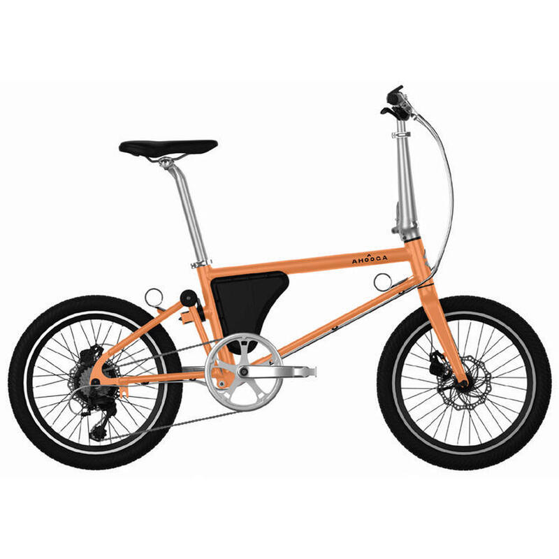 City e-bike ibrida, unisex, Ahooga Pieghevole Power+, arancione