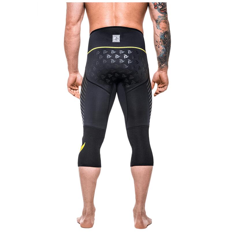 Pantalon 3/4 néoprène 2 mm canoë kayak adulte avec renforts nylon - Noir 5/5