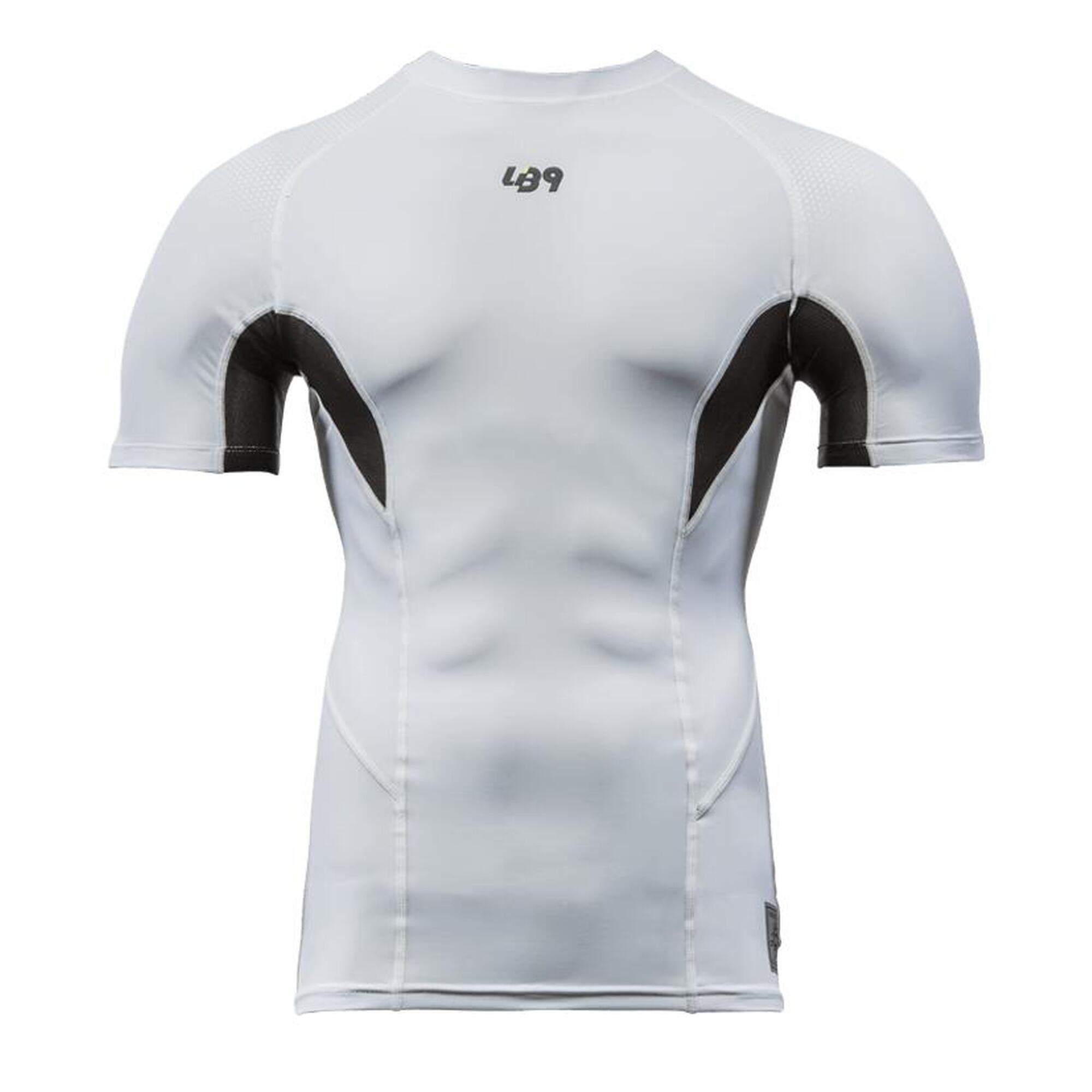 Maglia Anti UV Rashguard a Compressione Canoa, Kayak e SUP - Bianca/Nera