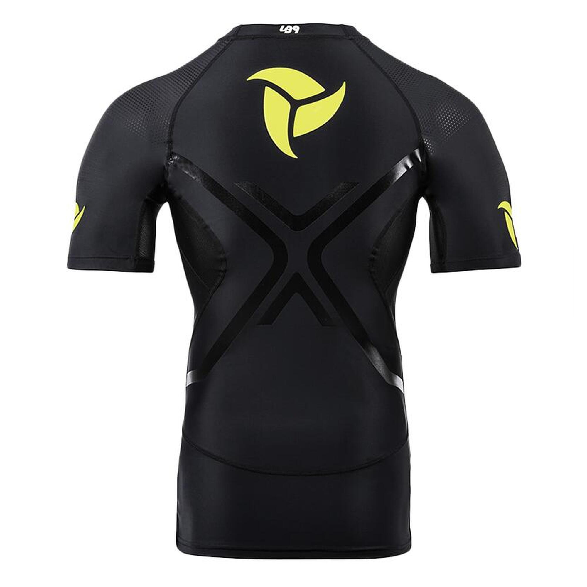 Maglia Anti UV Rashguard a Compressione Canoa, Kayak e SUP - Nera