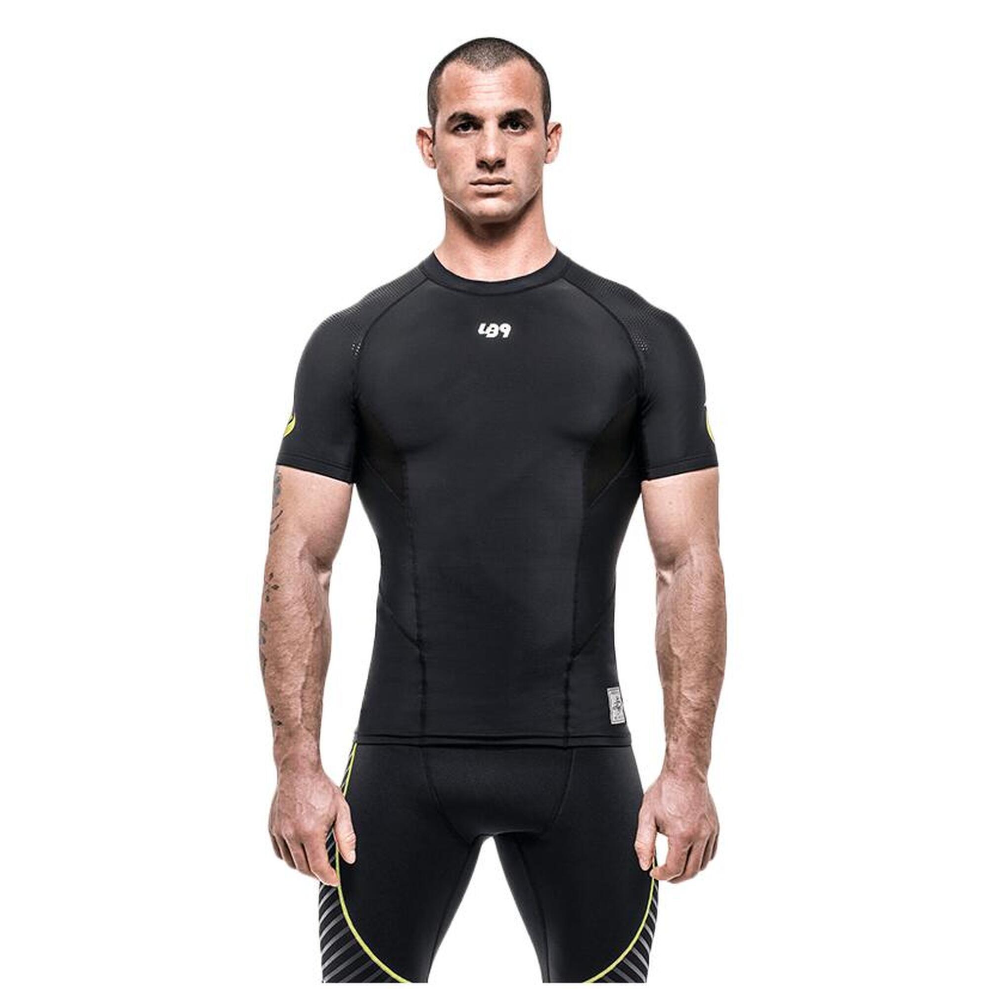 Camiseta Rashguard de Compresión anti-UV para piragüismo, kayak y SUP - Negra