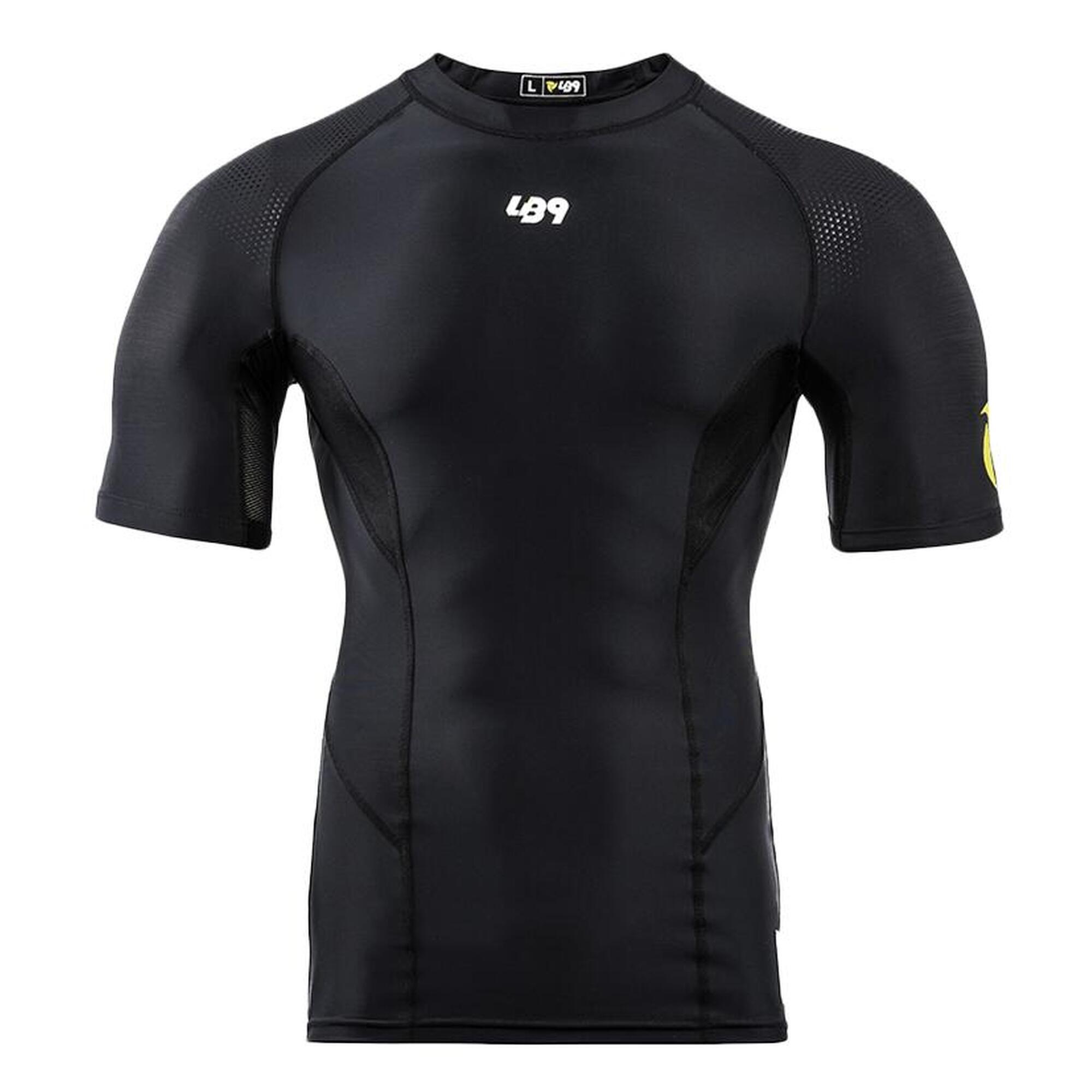 Camiseta Rashguard de Compresión anti-UV para piragüismo, kayak y SUP - Negra