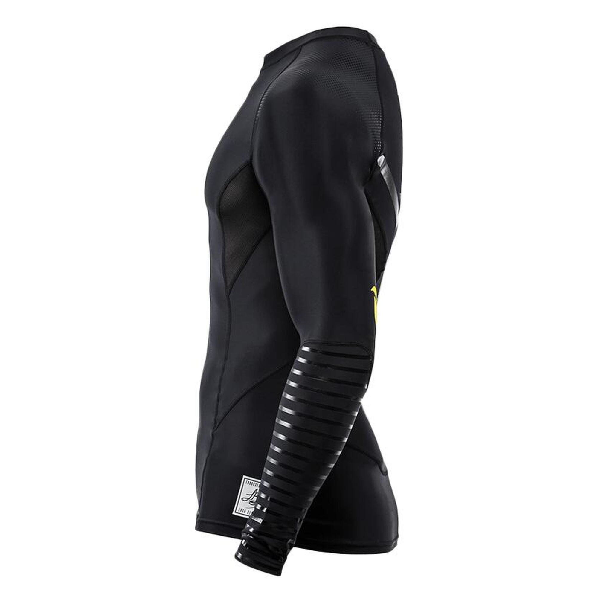 Maglia Anti UV Rashguard a Compressione Canoa, Kayak e SUP - Nera