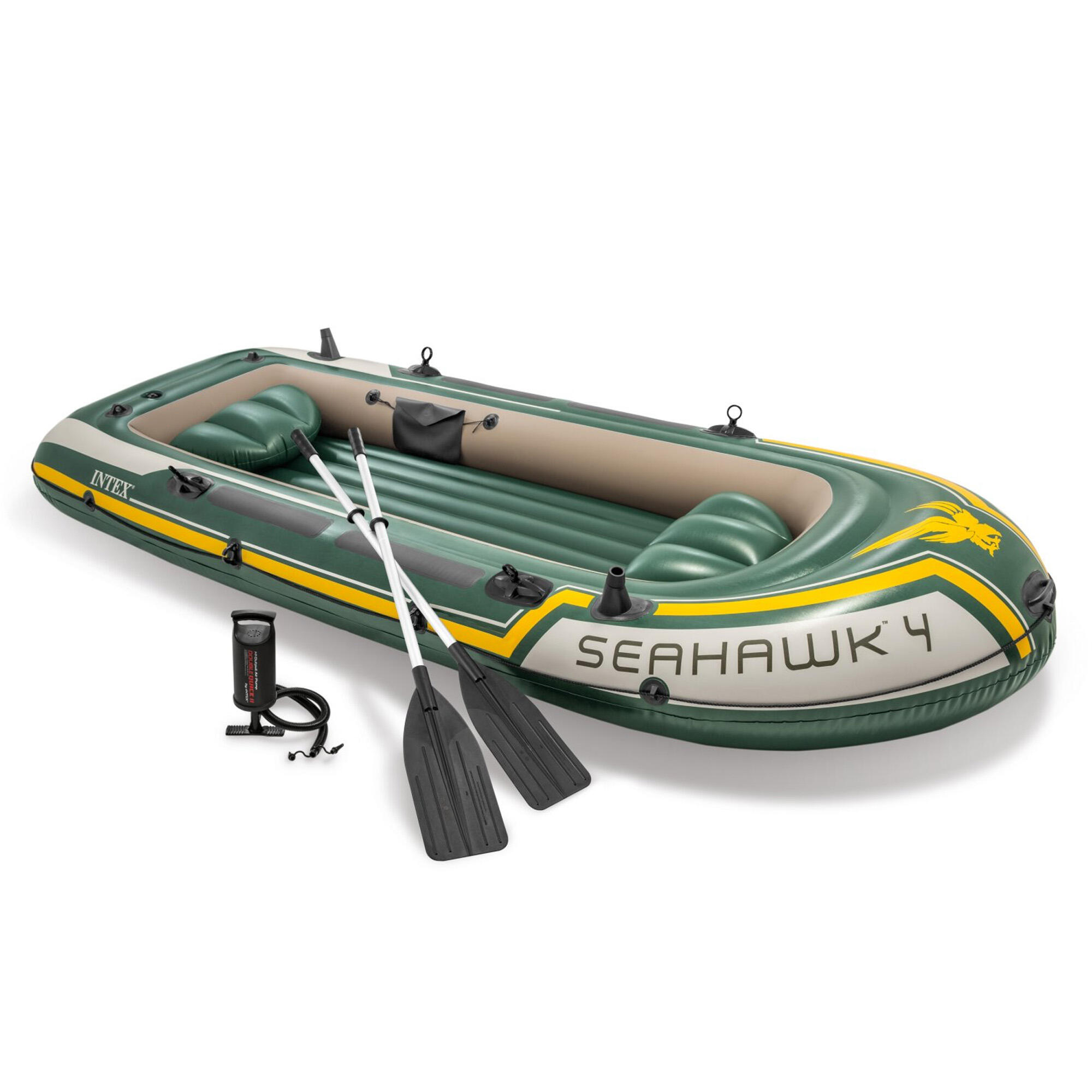 Barco insuflável Intex seahawk 4 & Pagaias - 351x145x48 cm