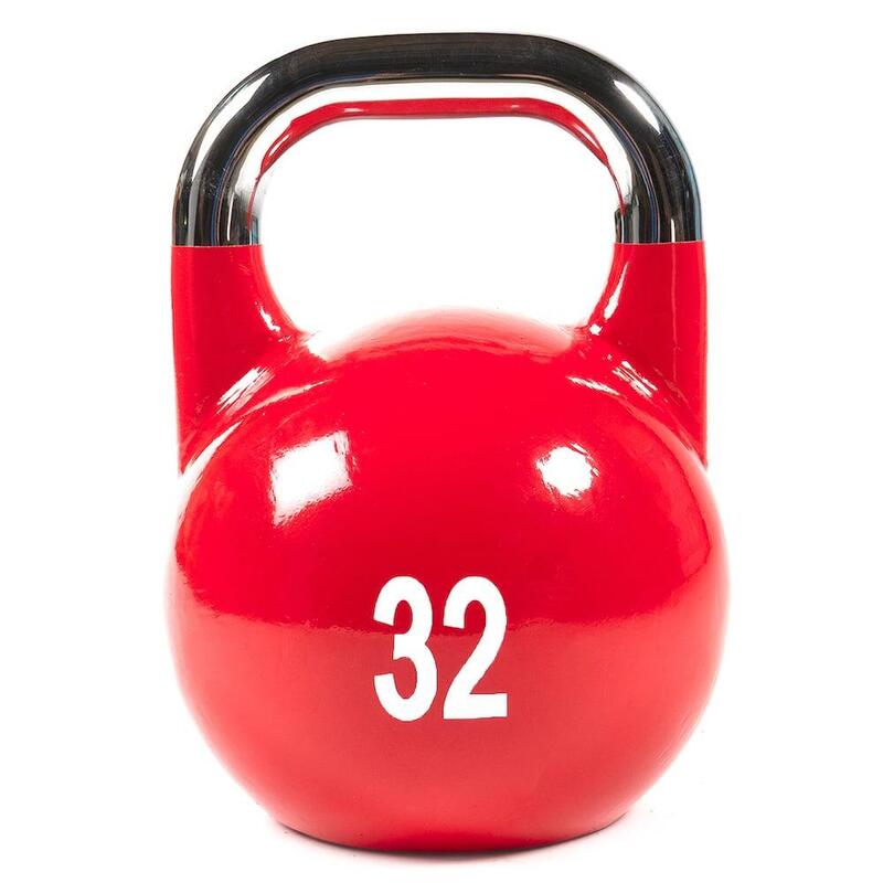 Gietijzeren wedstrijd kettlebell met geschilderd logo