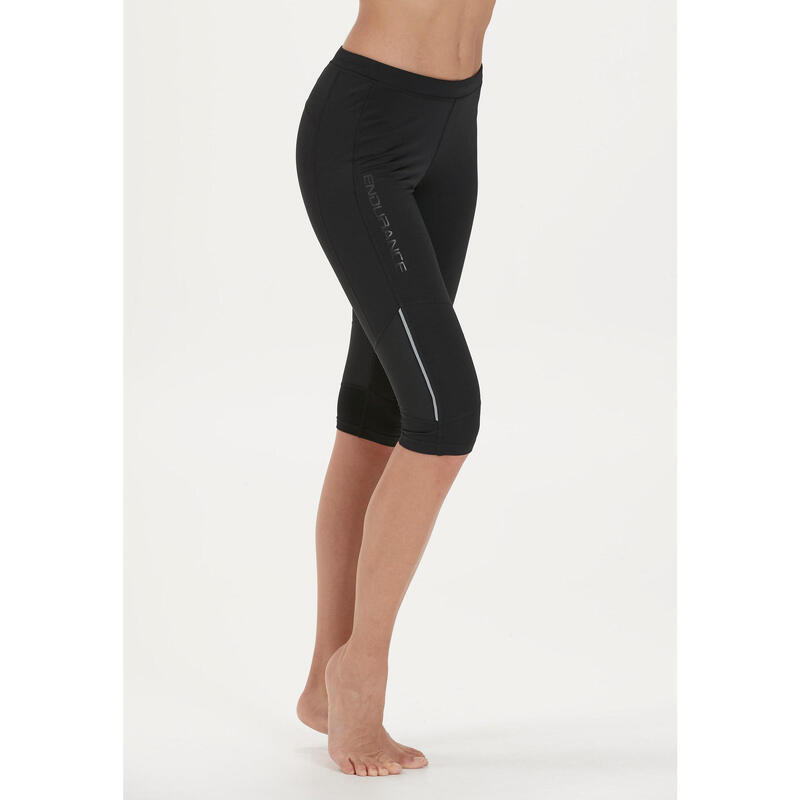 Sporthose Mahana W 3/4 Laufsport Damen Black Atmungsaktiv ENDURANCE