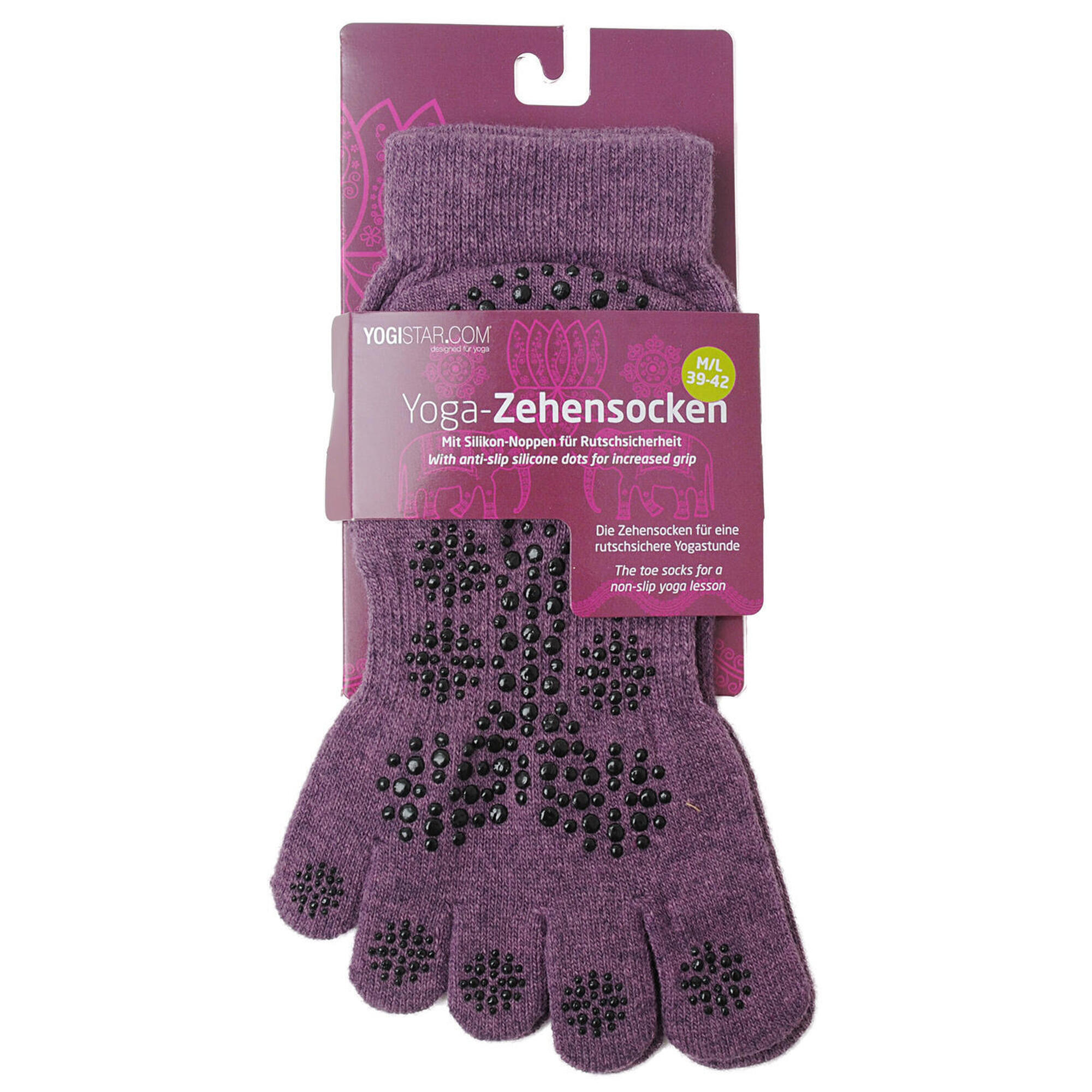 YOGISTAR Yoga Zehensocken Zen Yoga Violett Wärmend YOGISTAR