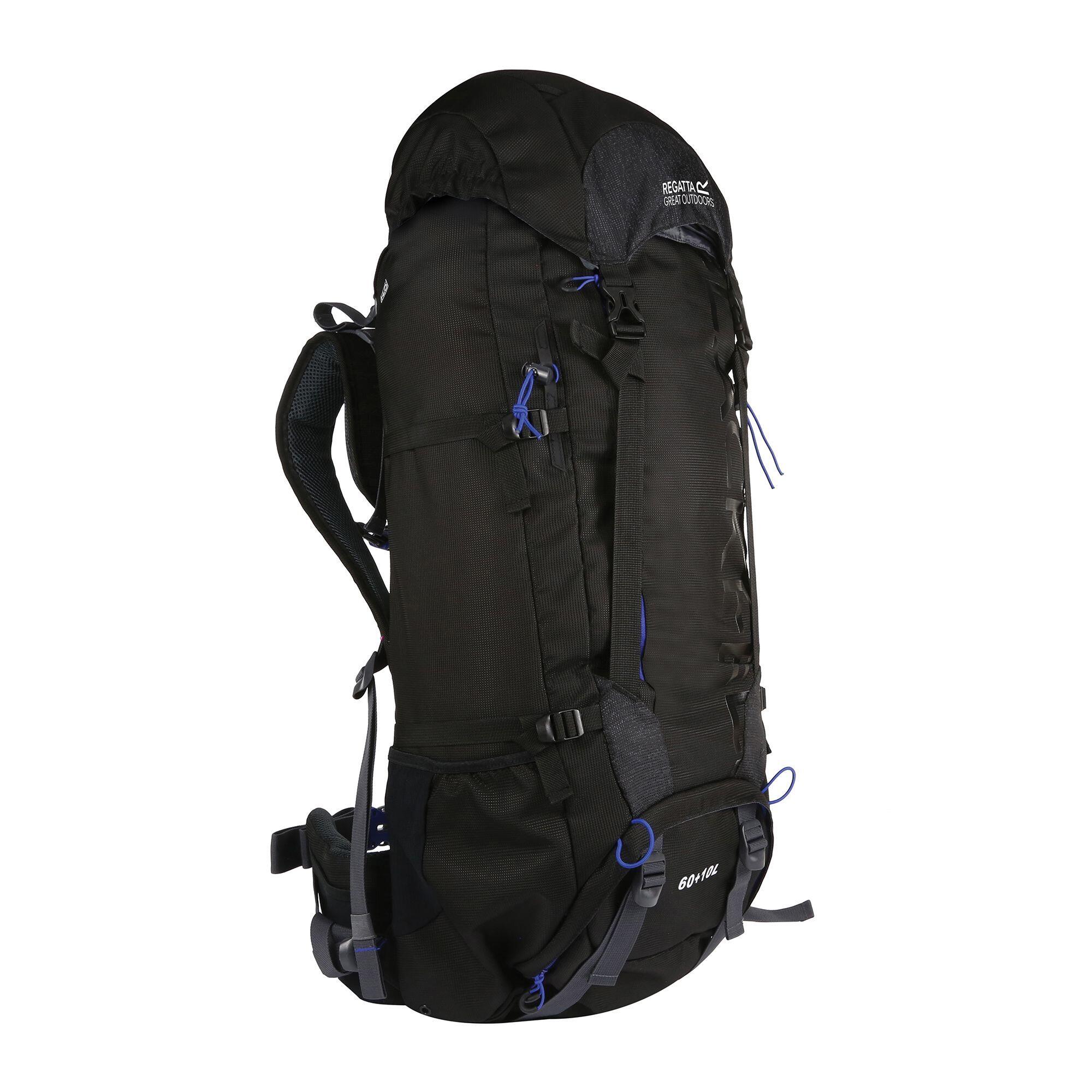 Blackfell III 60+10L Adults' Unisex Hiking Rucksack - Surf Spray Black 4/5