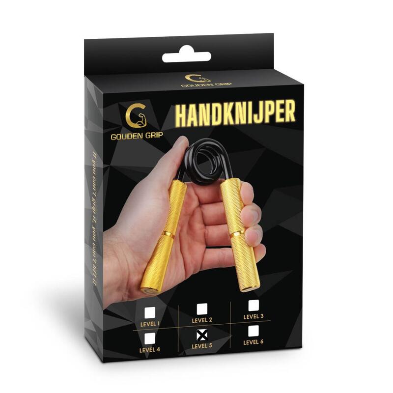 Gouden Grip Handknijper level 5 (112kg) - Handtrainer - Knijphalter