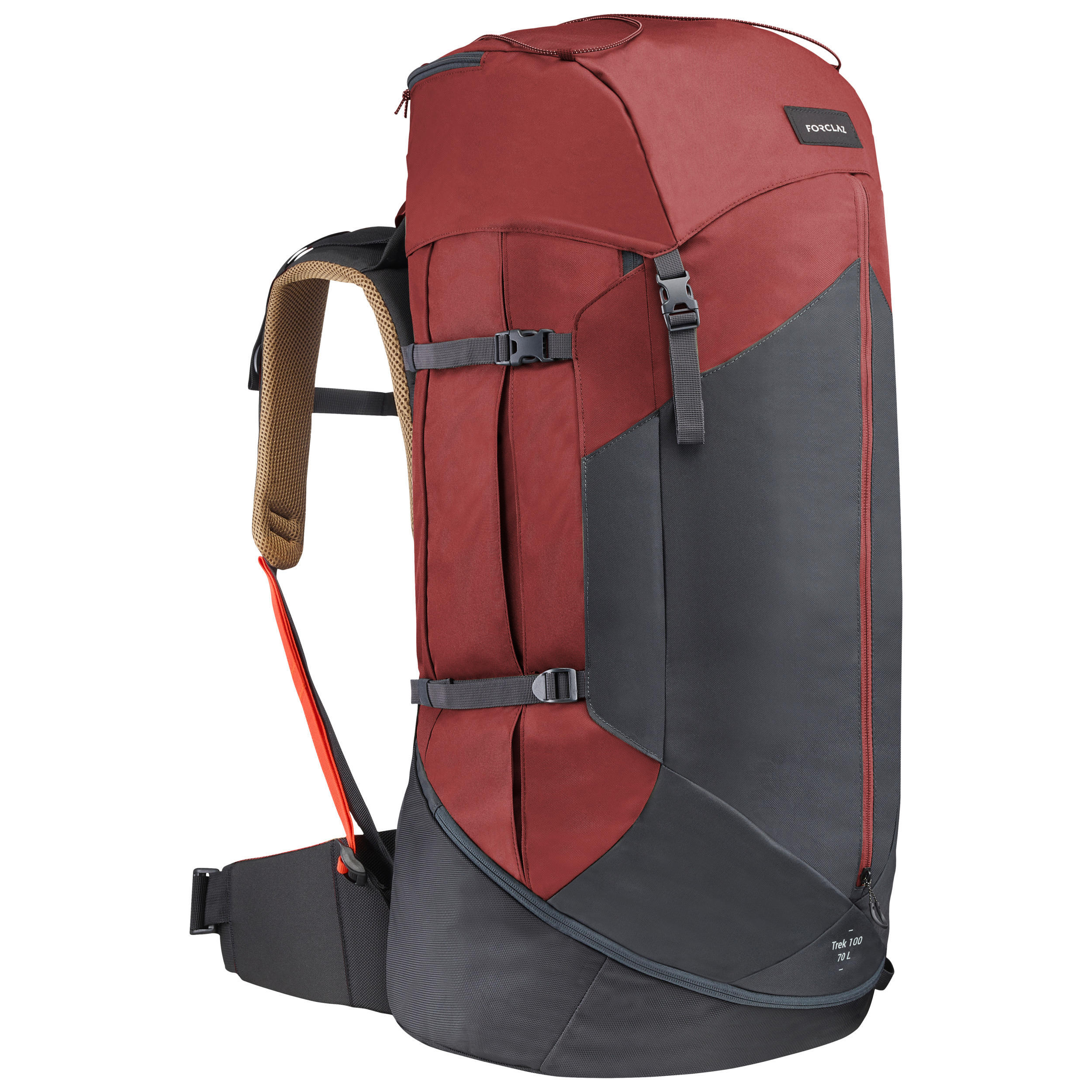 FORCLAZ Verhuur Rugzak voor trekking heren 70 liter MT100