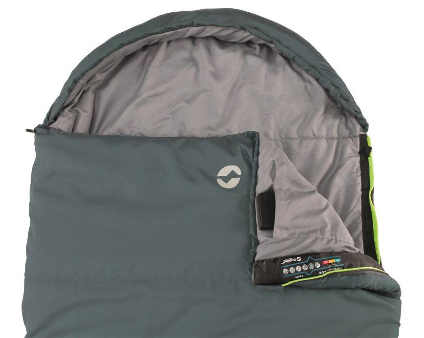 Outwell Saco-cama Campion Lux com fecho de correr esquerdo turquesa 4/7