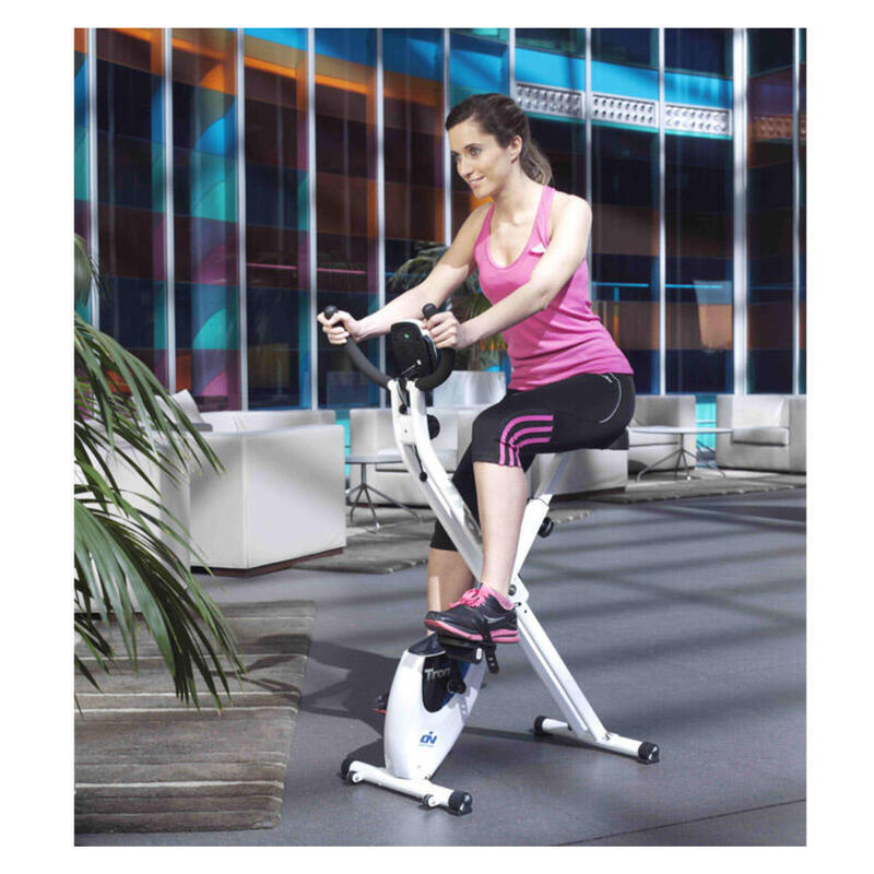 Bicicleta Estática - cardio plegable - Tron blanca