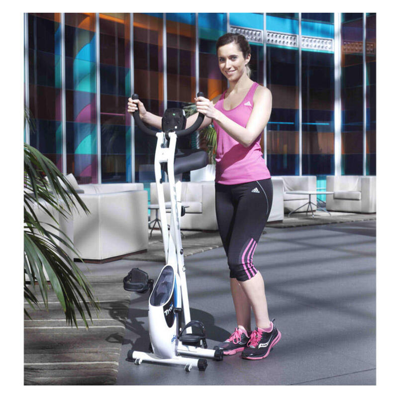 Bicicleta Estática - cardio plegable - Tron blanca