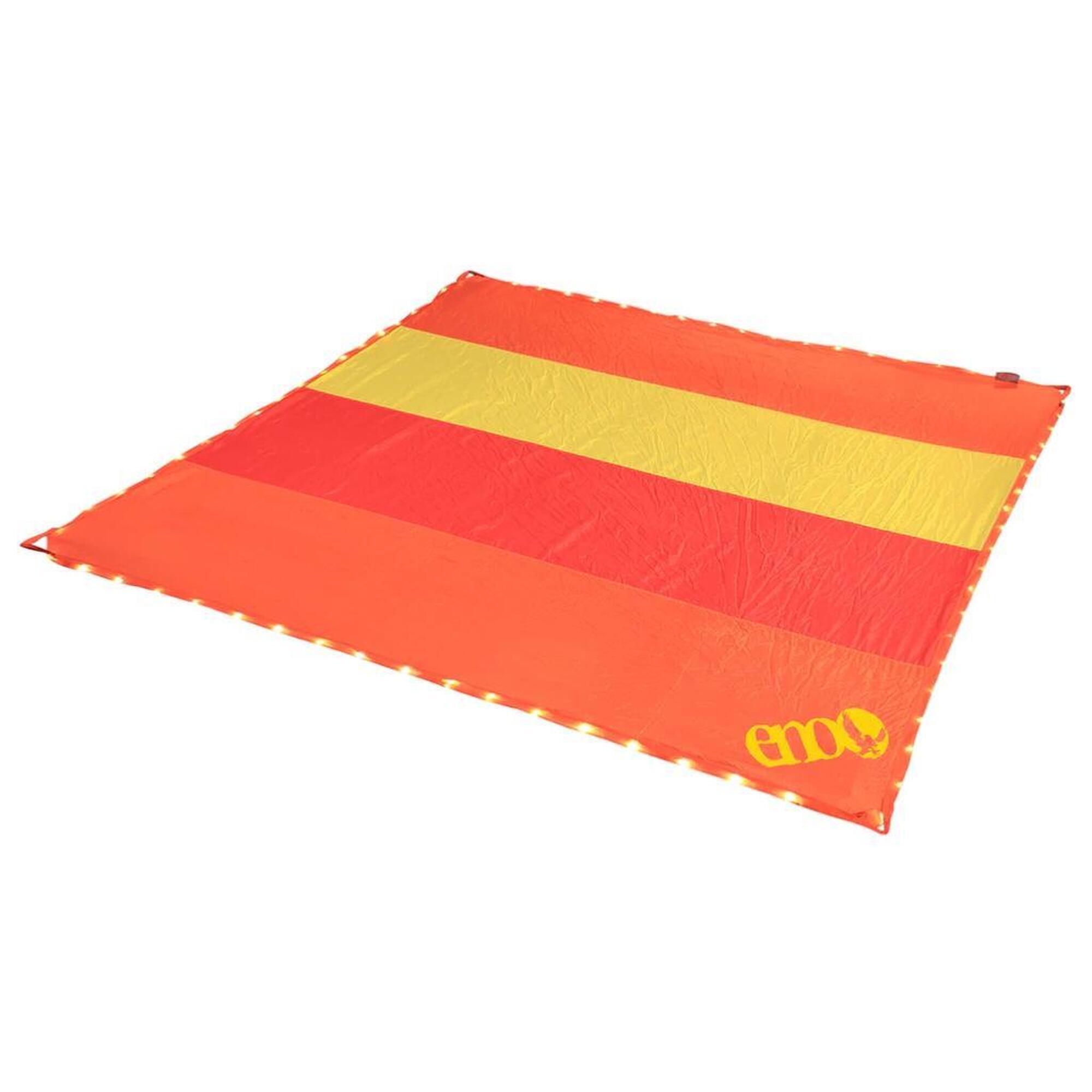 Eno - Islander Fouta Légère Avec Bordure Led - 190 X 190 Cm - Tapis De Sol - Rouge - Taille Unique - Decathlon