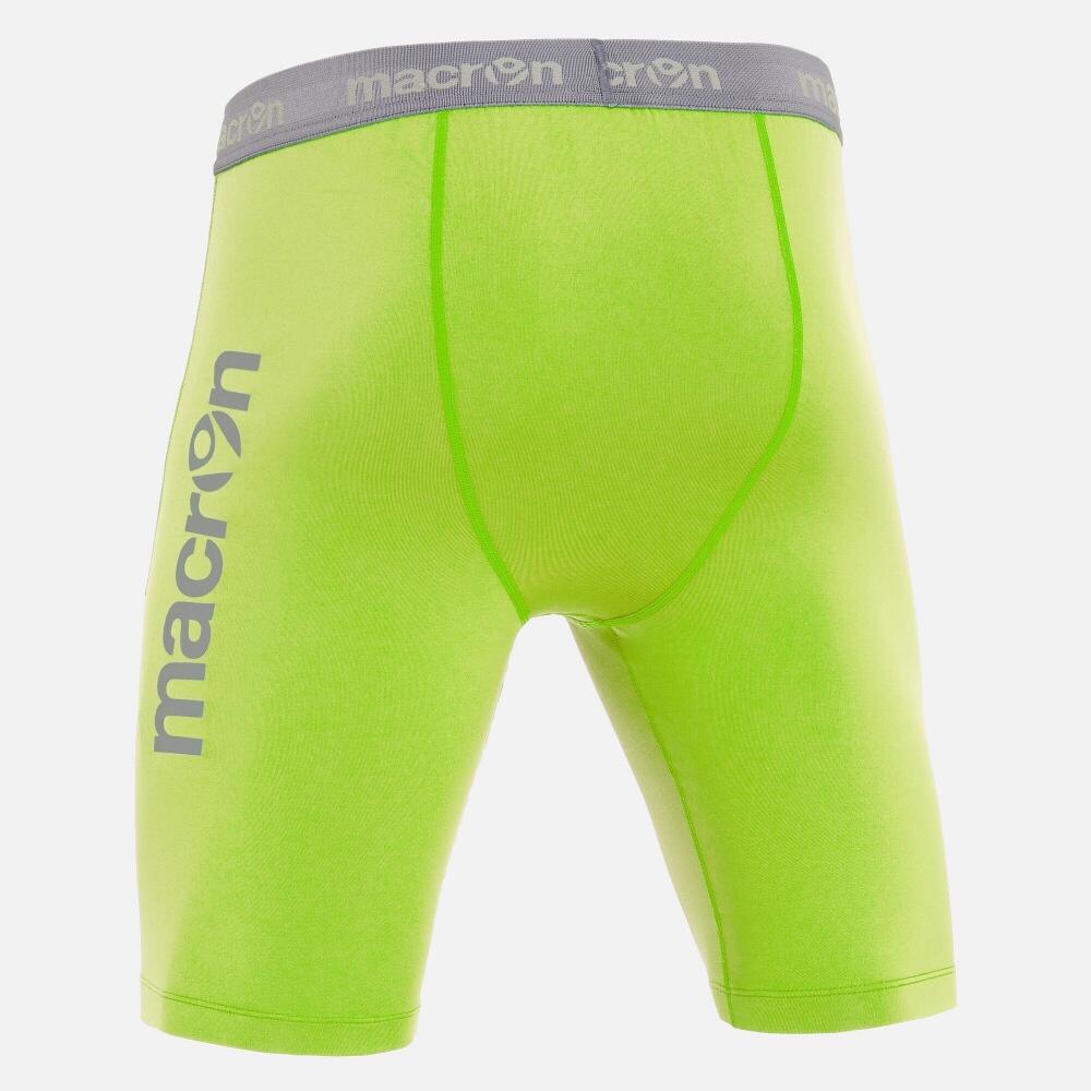Pantalón Térmico Corto de Fútbol Niños MACRON Quince Amarillo Flúor 2/5