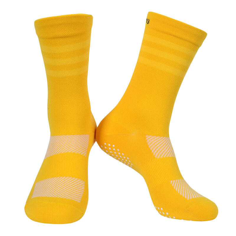 Chaussettes vélo Jaune respirant bande de compression anti glisse 8andCounting