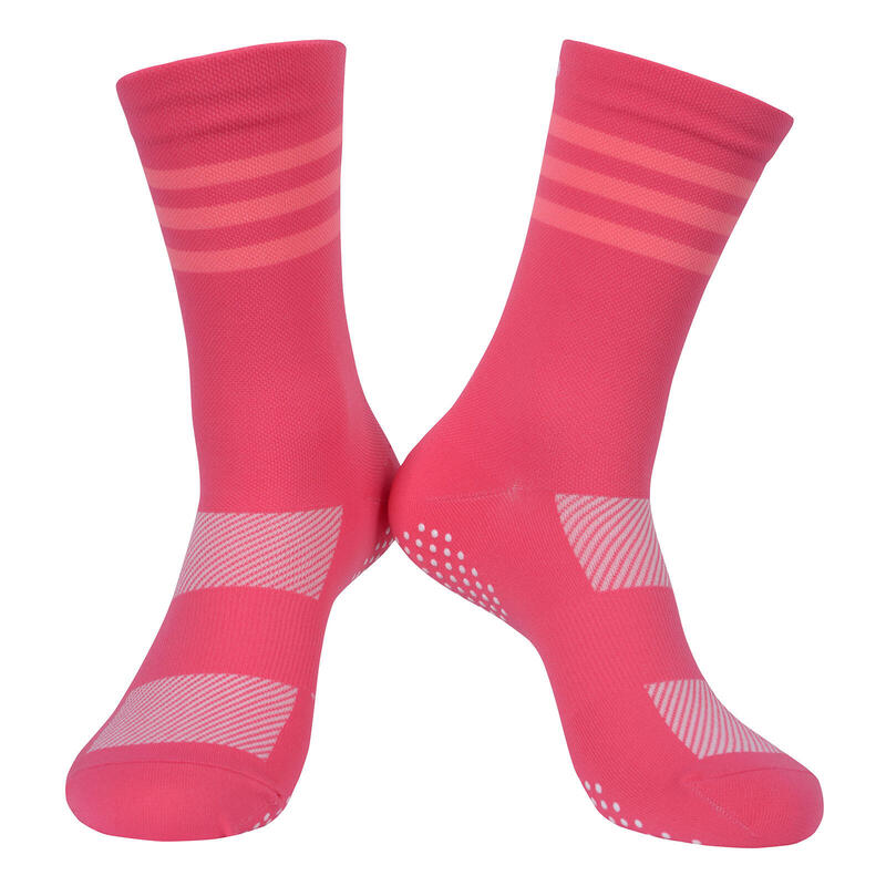 Chaussettes vélo Rose respirant  bande de compression  anti glisse 8andCounting