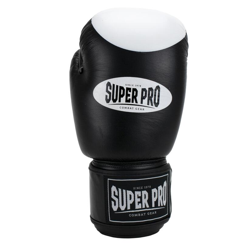 Super Pro Combat Gear Boxer Pro Bokshandschoenen Klittenband Zwart/Wit