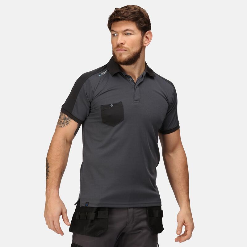 Heren Offensief Polo Shirt (Afdichting Grijs)