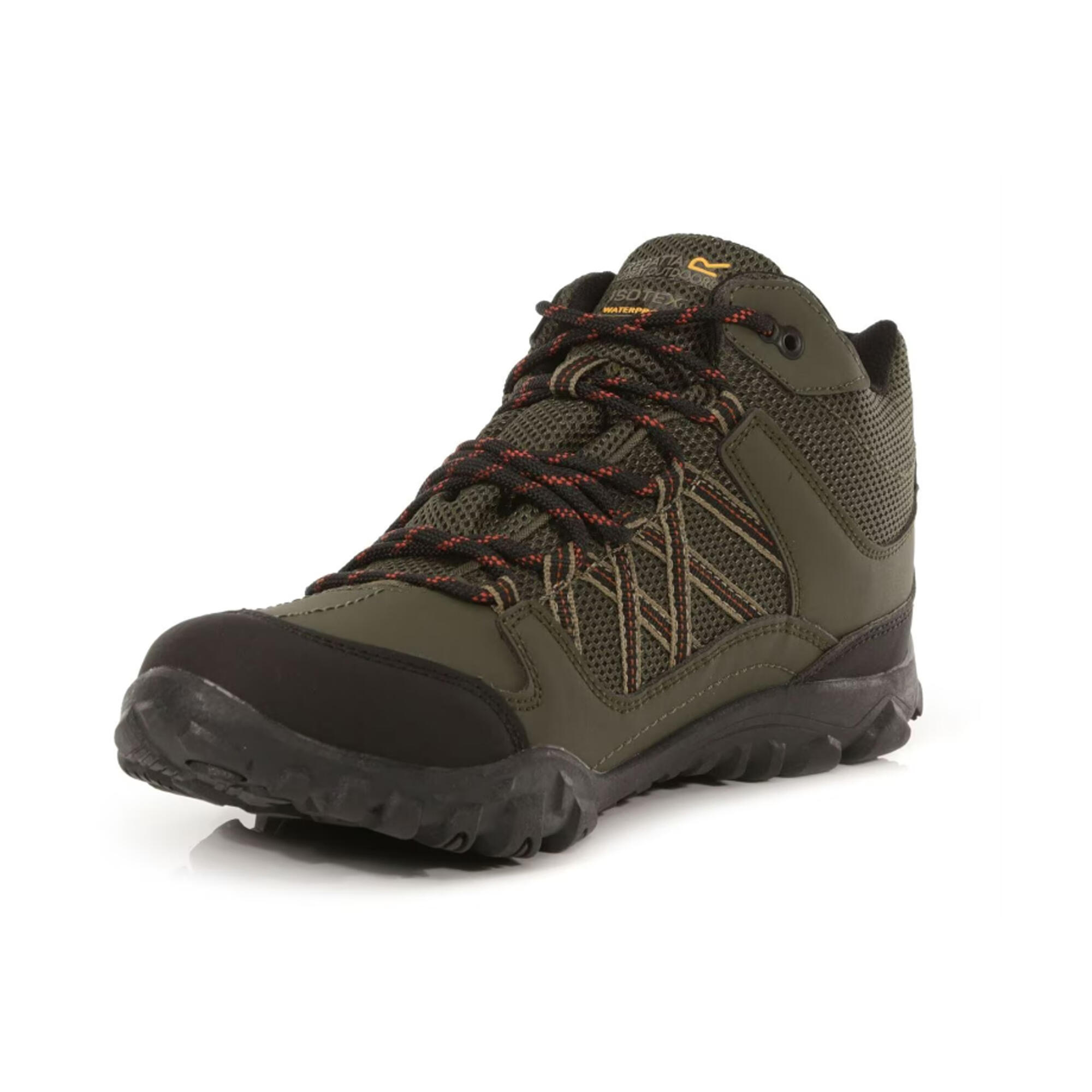 Mens Edgepoint Mid Waterproof Hiking Shoes (Bayleaf/Burnt Umber) 4/5