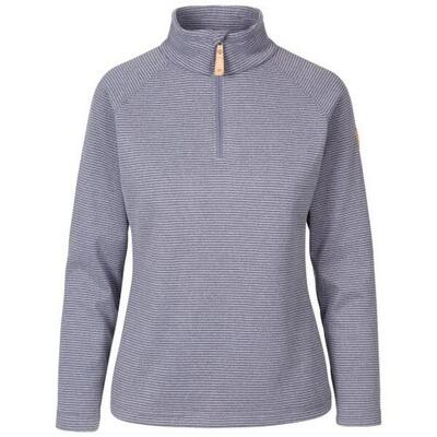 Dames olga leder fleece top (roze bloesem marl)