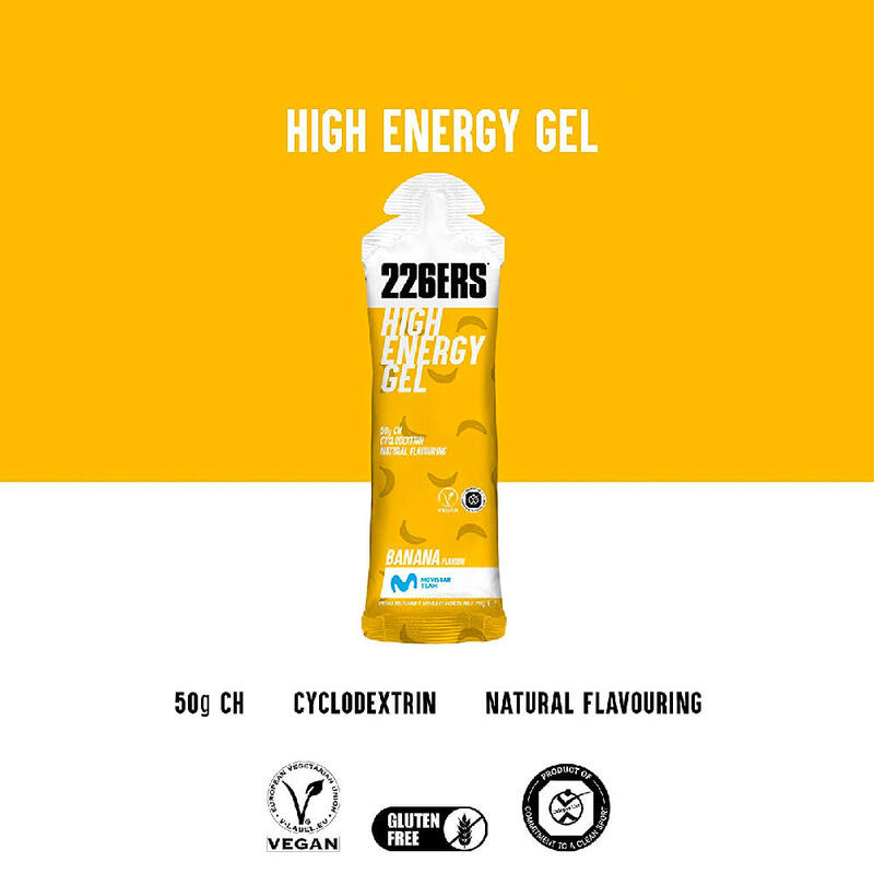 Gel Energético  HIGH ENERGY GEL 76G sabor Plátano