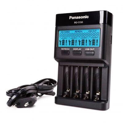 Incarcator Eneloop Professional LCD / USB fara acumulatori, 4 canale BQ-CC65E