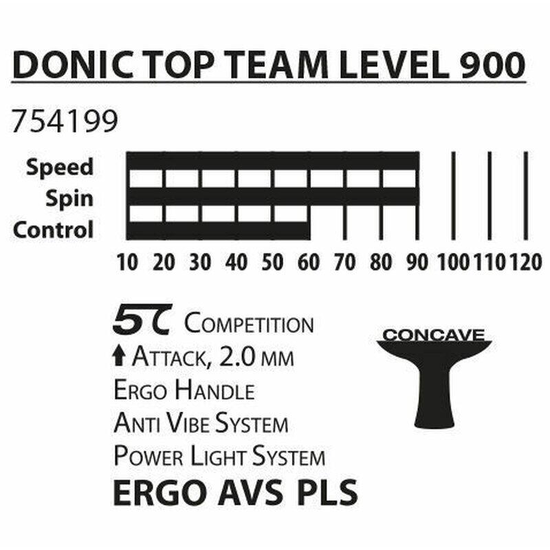 Raquete de Ténis de Mesa Donic Top Team 900 5/6