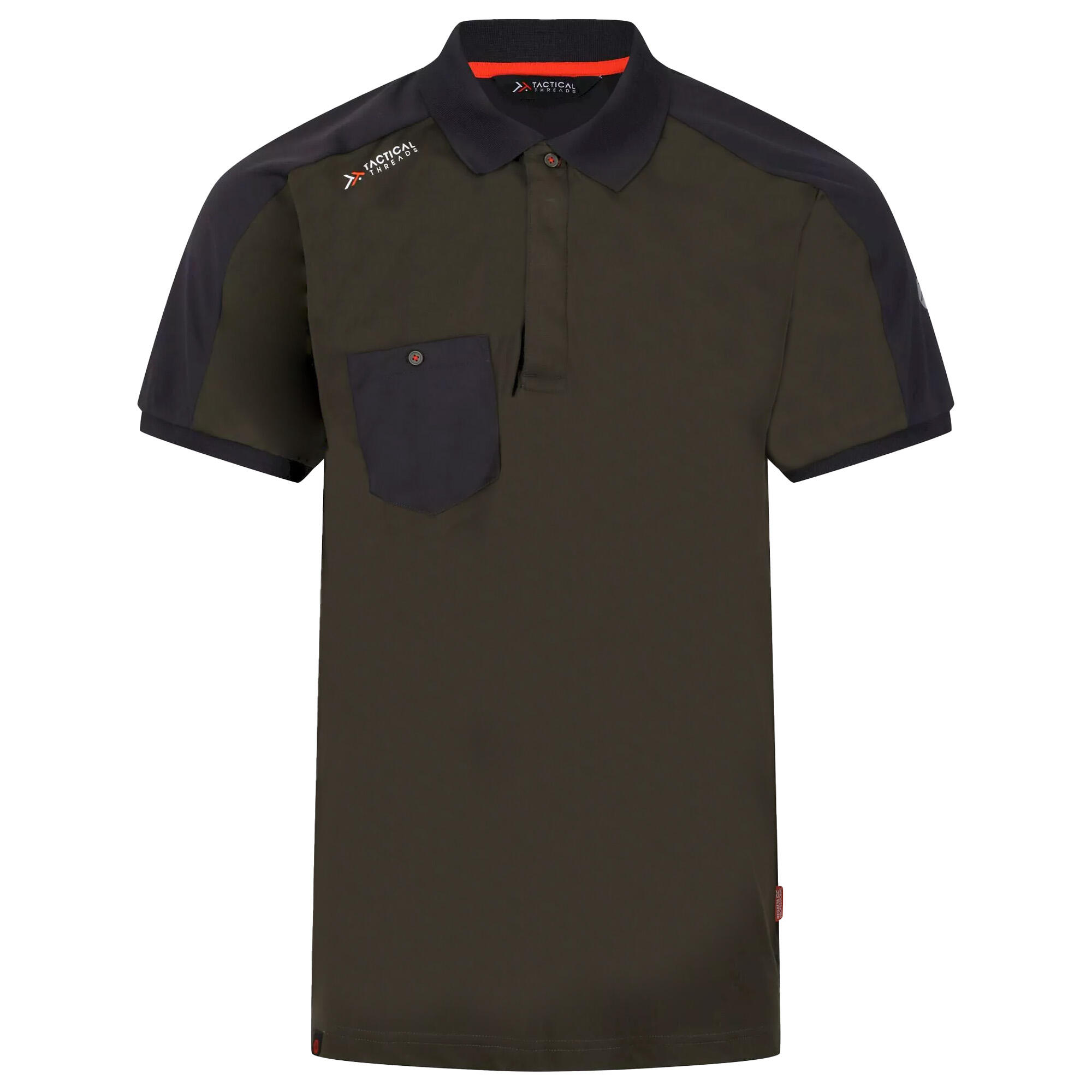 Mens Offensive Wicking Polo Shirt (Dark Khaki) 1/5