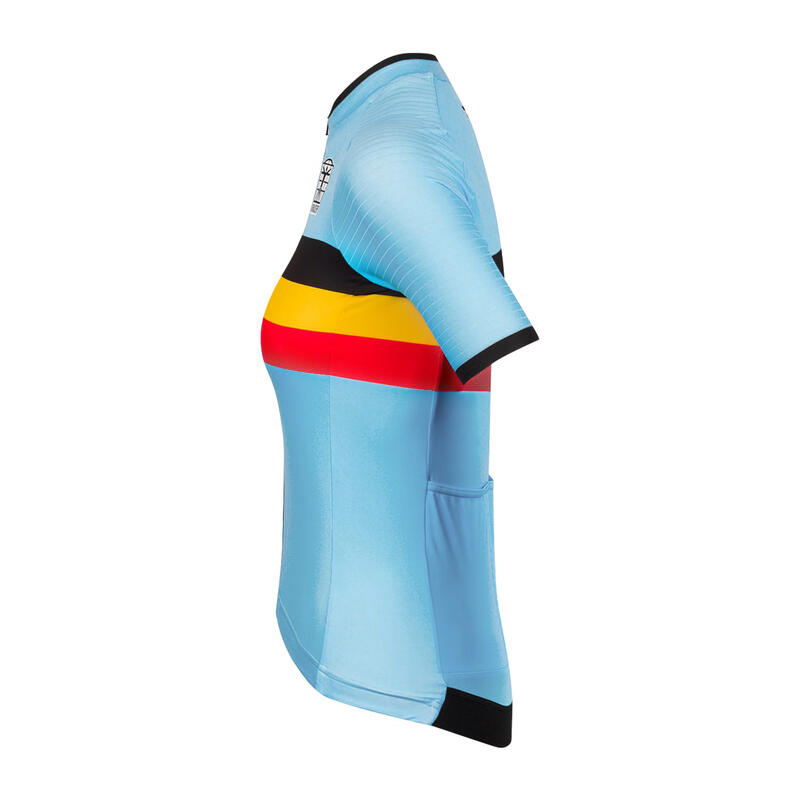 Maillot Cycliste pour Femmes - Bleu - Officiel Equipe Belgique (2023)