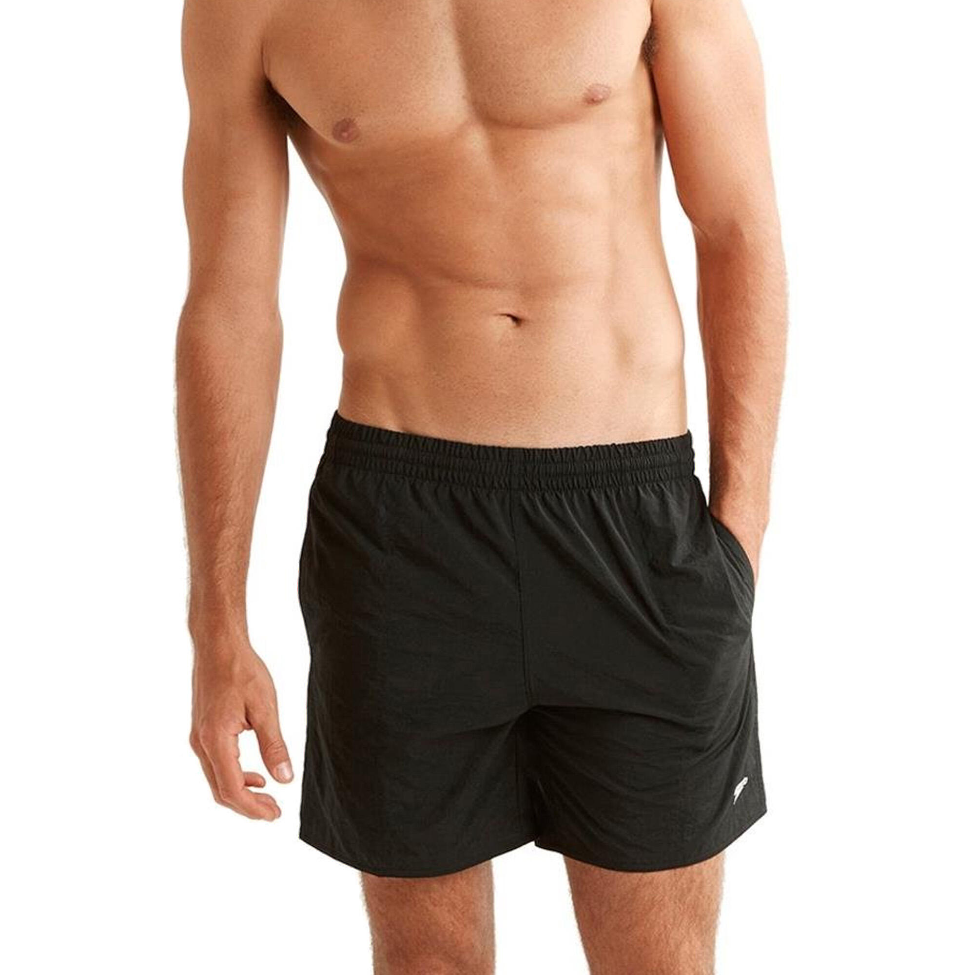 Mens Essential 16 Swim Shorts (Black) 3/4