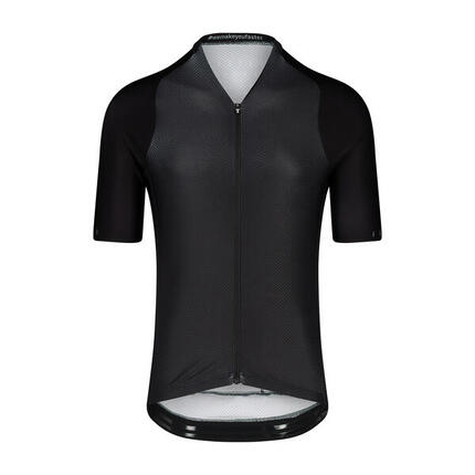 Wielershirt UV-Beschermend Korte Mouw Heren - Icon Coldblack Black