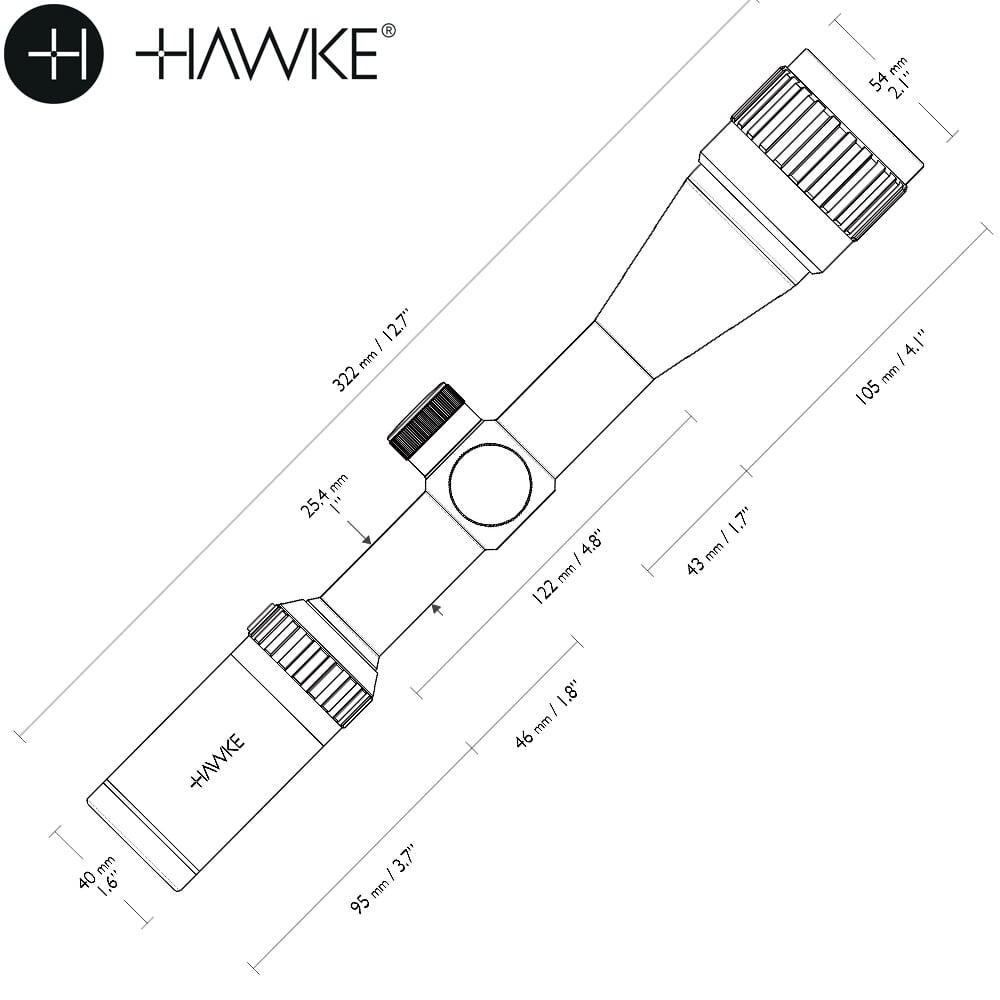 HAWKE VANTAGE 3-9X40 AO IR RICHTKIJKER 3/6