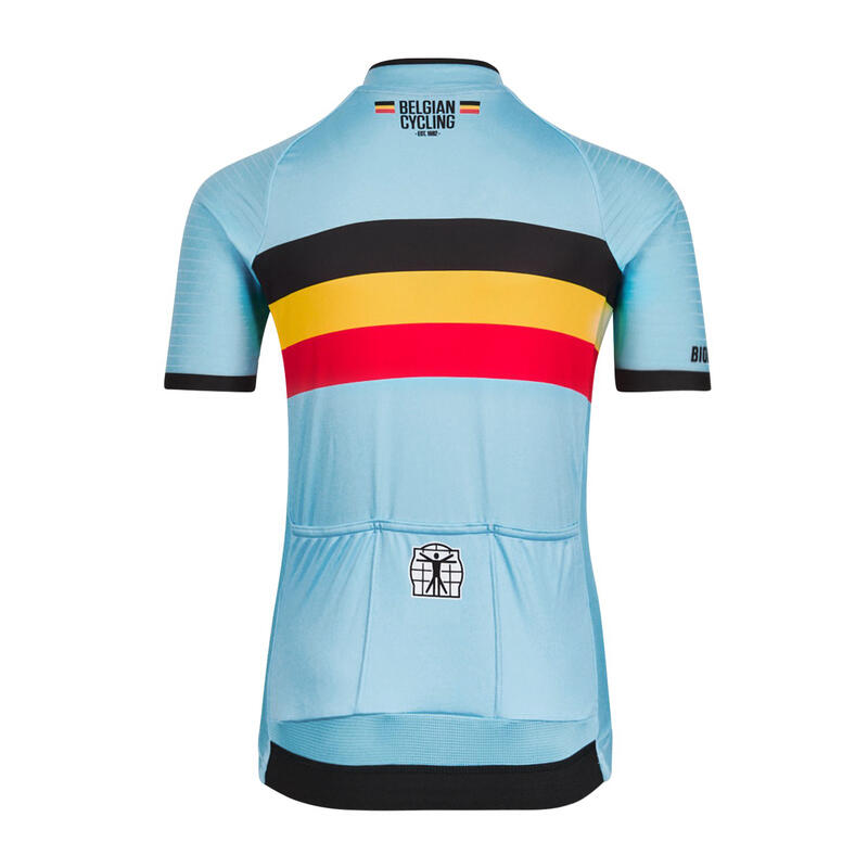 Fietsshirt Kinderen - Blauw - Officieel Team België (2023)