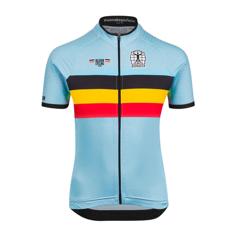 Fietsshirt Kinderen - Blauw - Officieel Team België (2023)