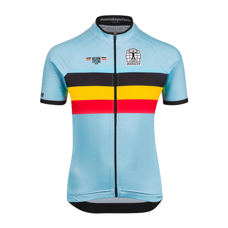 Maillot Ciclismo para Niños - Azul Equipo oficial de Bélgica (2023)