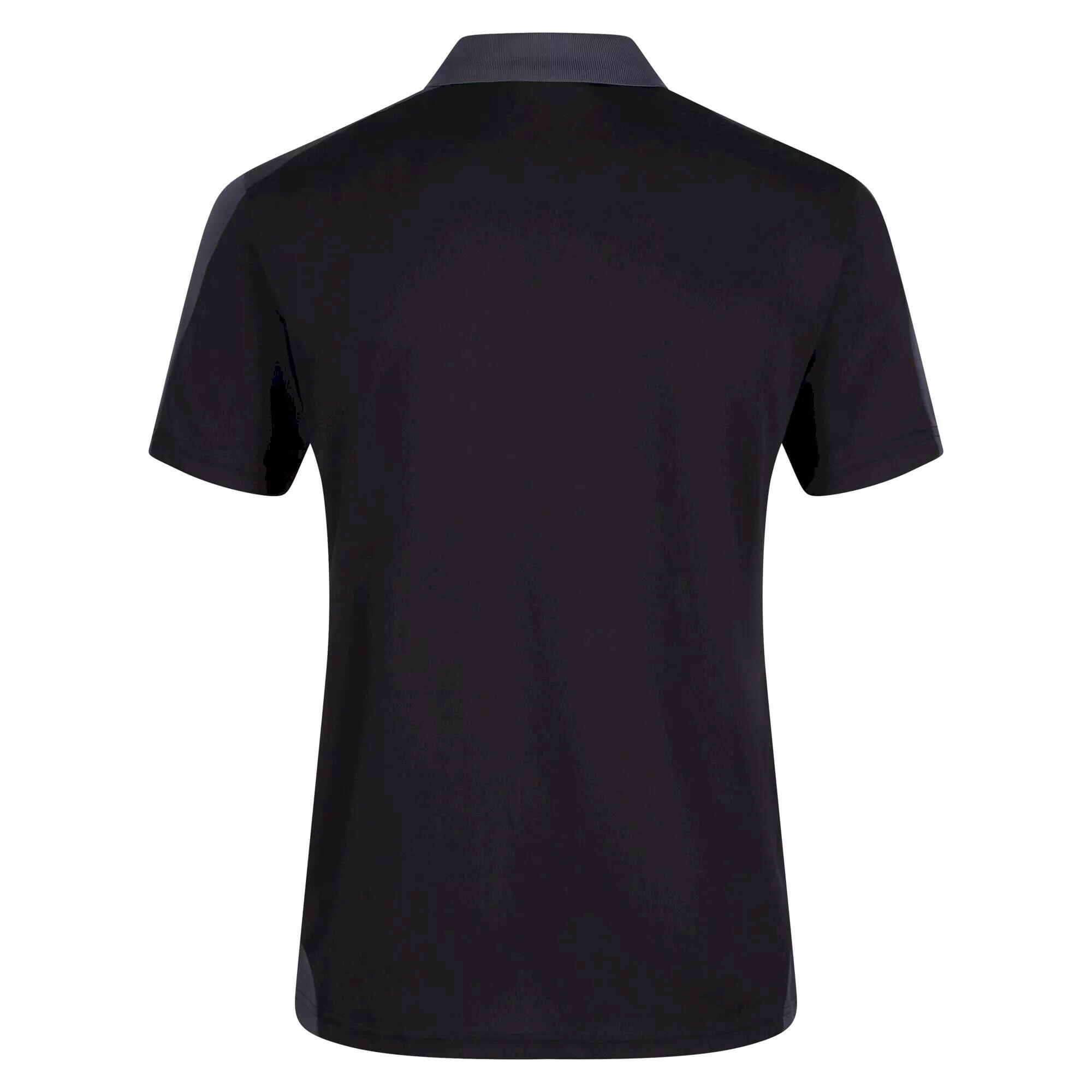 Contrast Coolweave Pique Polo Shirt (Black/Seal Grey) 2/5