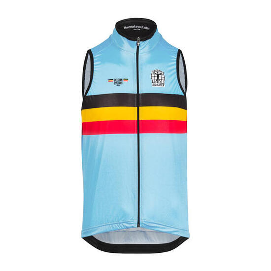 Ärmelloses Radtrikot – Blau - Official Team Belgium (2023)