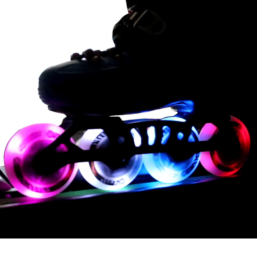 Pack de 2 Ruedas KRF Con El Movimiento Luzcan En Colores Con LED 70mm Abec 5 3/3