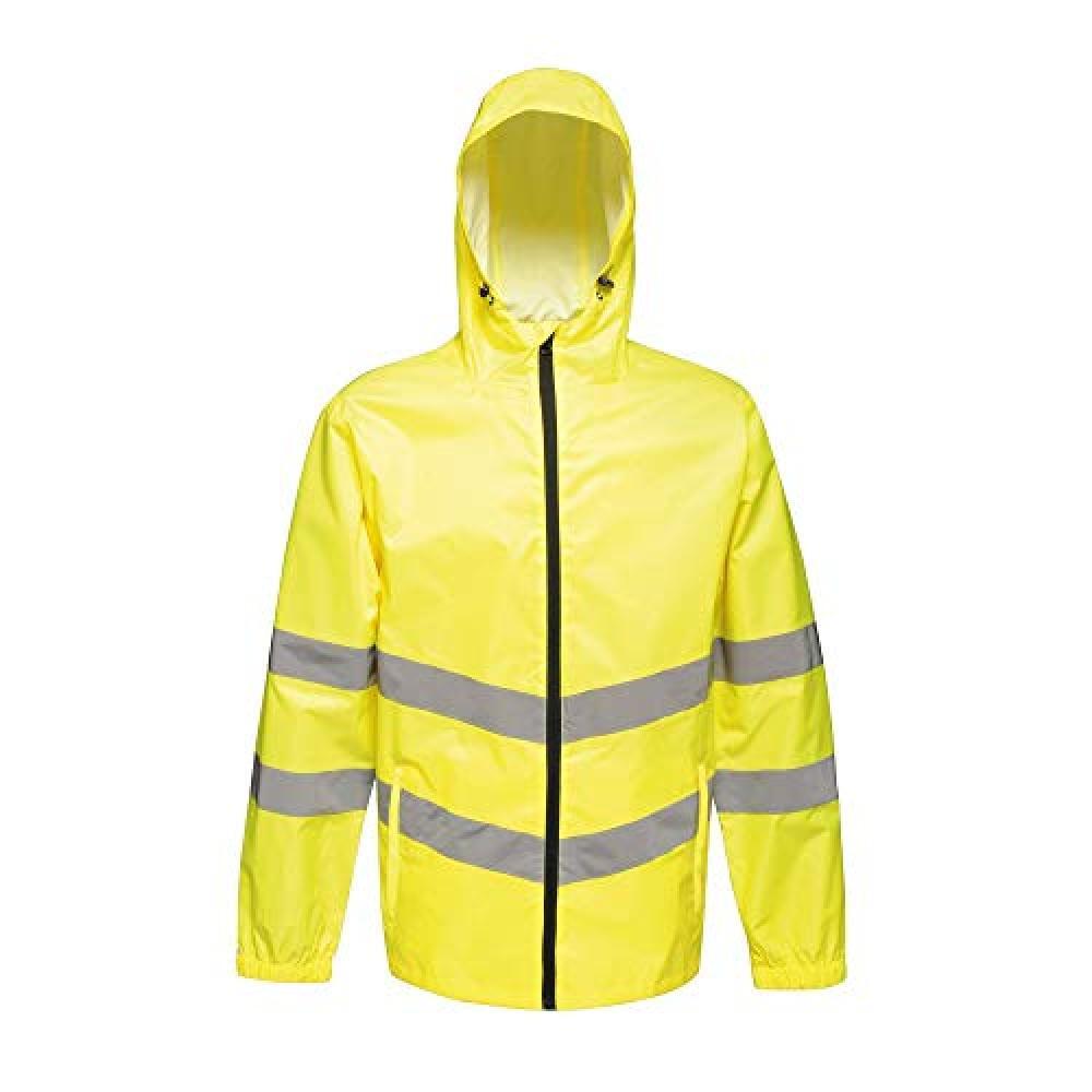 REGATTA Unisex Hi Vis Pro Packaway Reflective Work Jacket (Yellow)