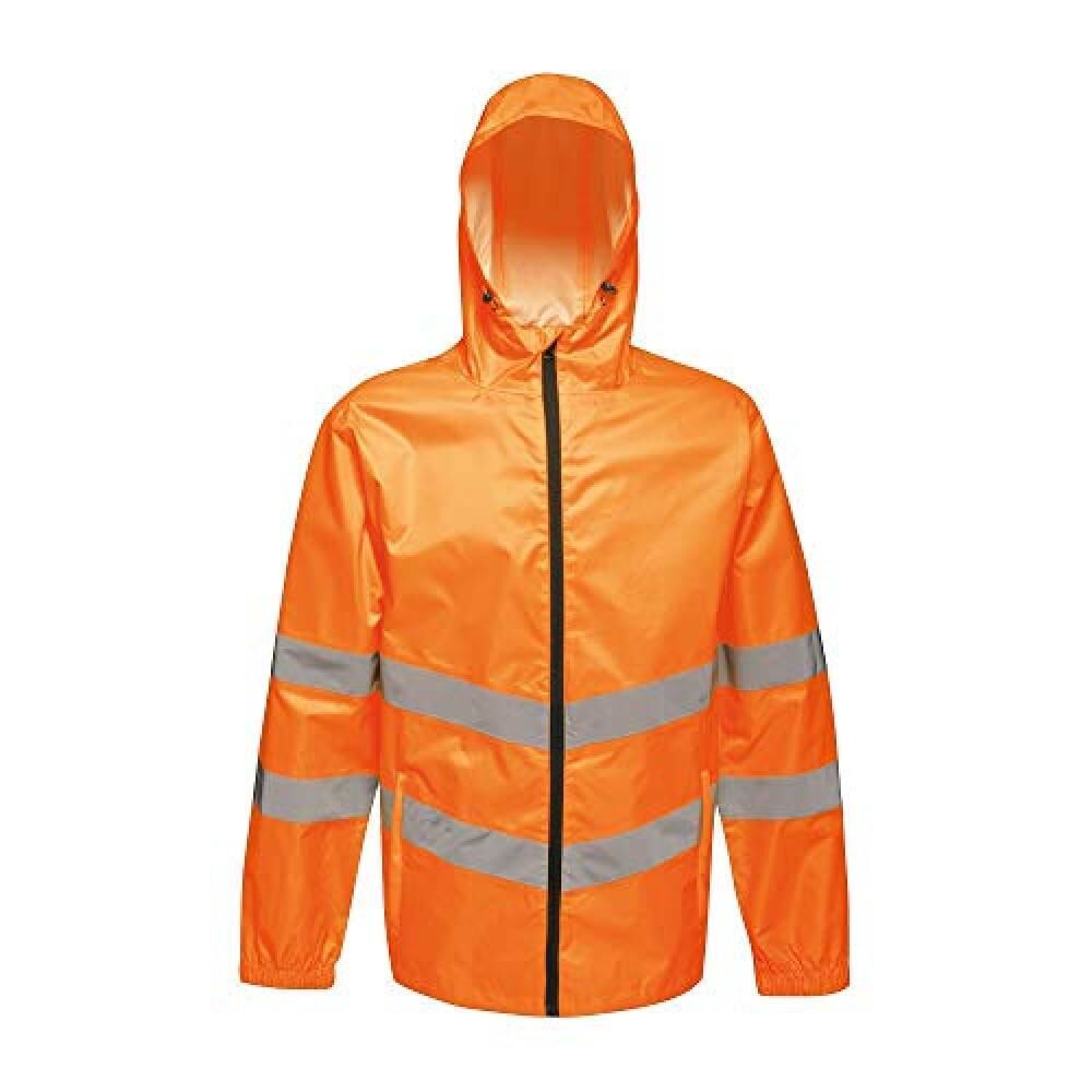 REGATTA Unisex Hi Vis Pro Packaway Reflective Work Jacket (Orange)